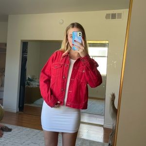 Liz Claiborne Red Denim Jacket